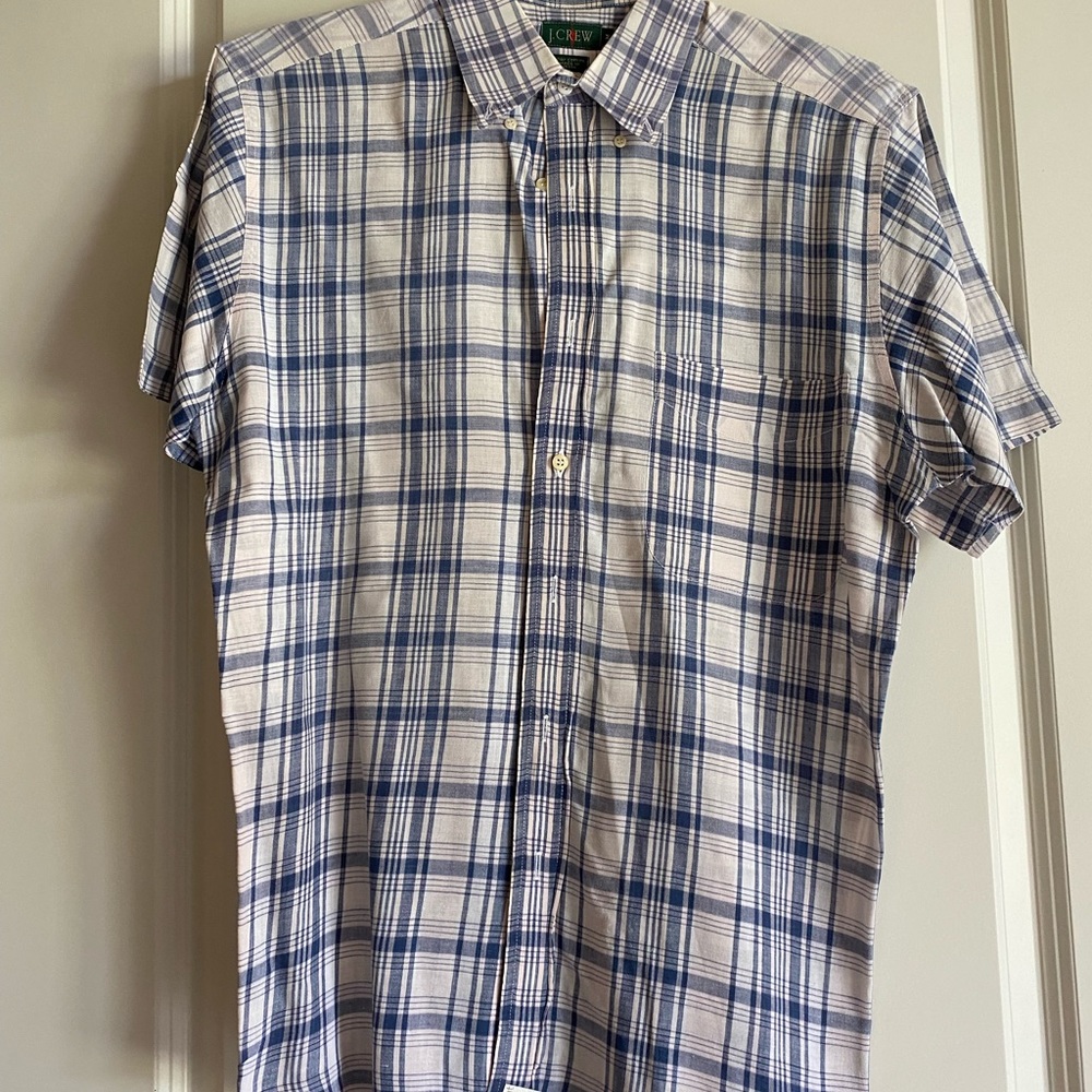 Men’s J Crew Short Sleeve Button Down- Medium